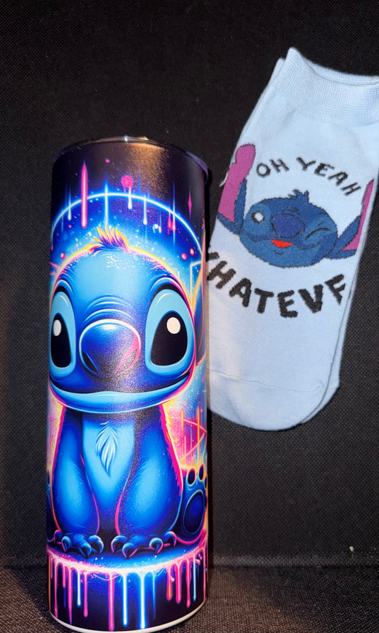 Stitch Tumbler Cup/Sock Set