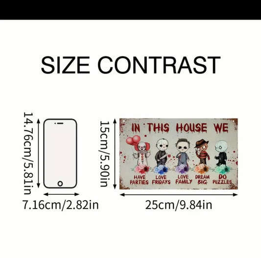 Horror Movie House Sign