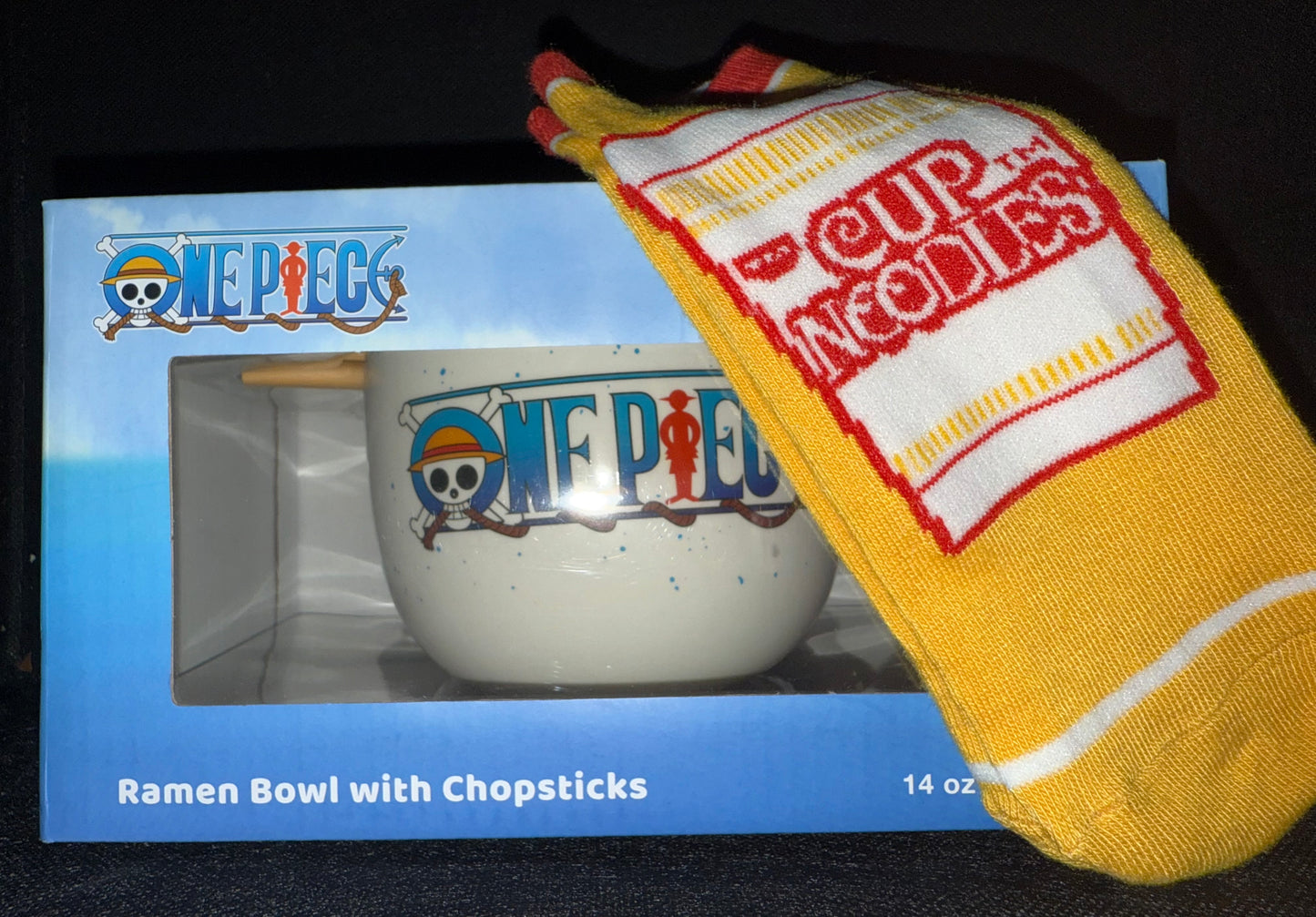 "One Piece" Anime Ramen Bowl/Sock Set